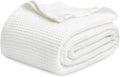 Bedsure Gentlesoft 100% Cotton Waffle Blanket King Size - Soft
