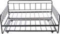 Full Daybed with Twin Trundle Bed Frame - Space Saving Steel Support