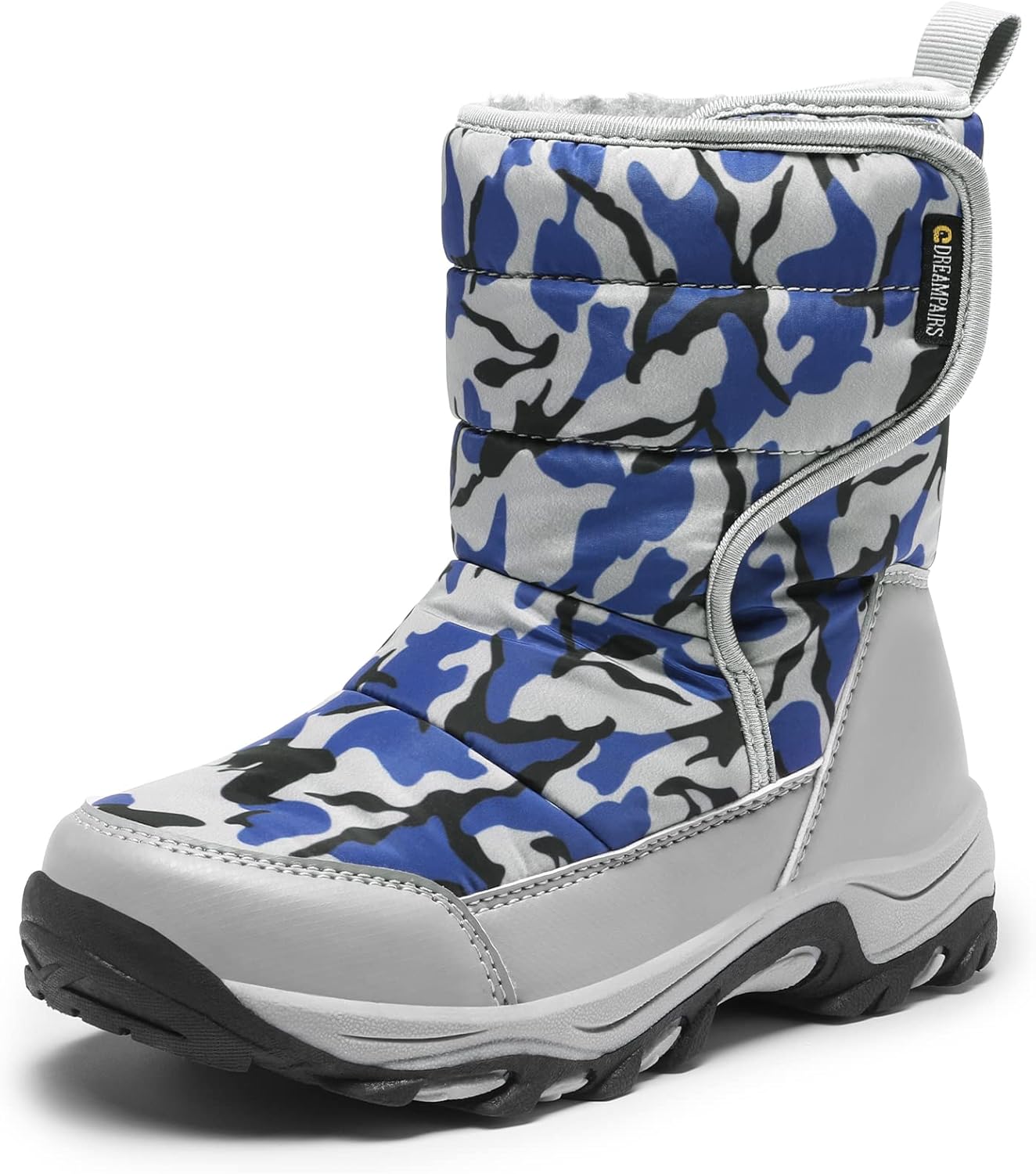 DREAM PAIRS Boys Girls Snow Boots Waterproof Hook and Loop Style
