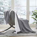 Serta Reversible Fleece to Sherpa Electric Throw Blanket - Fast Heat