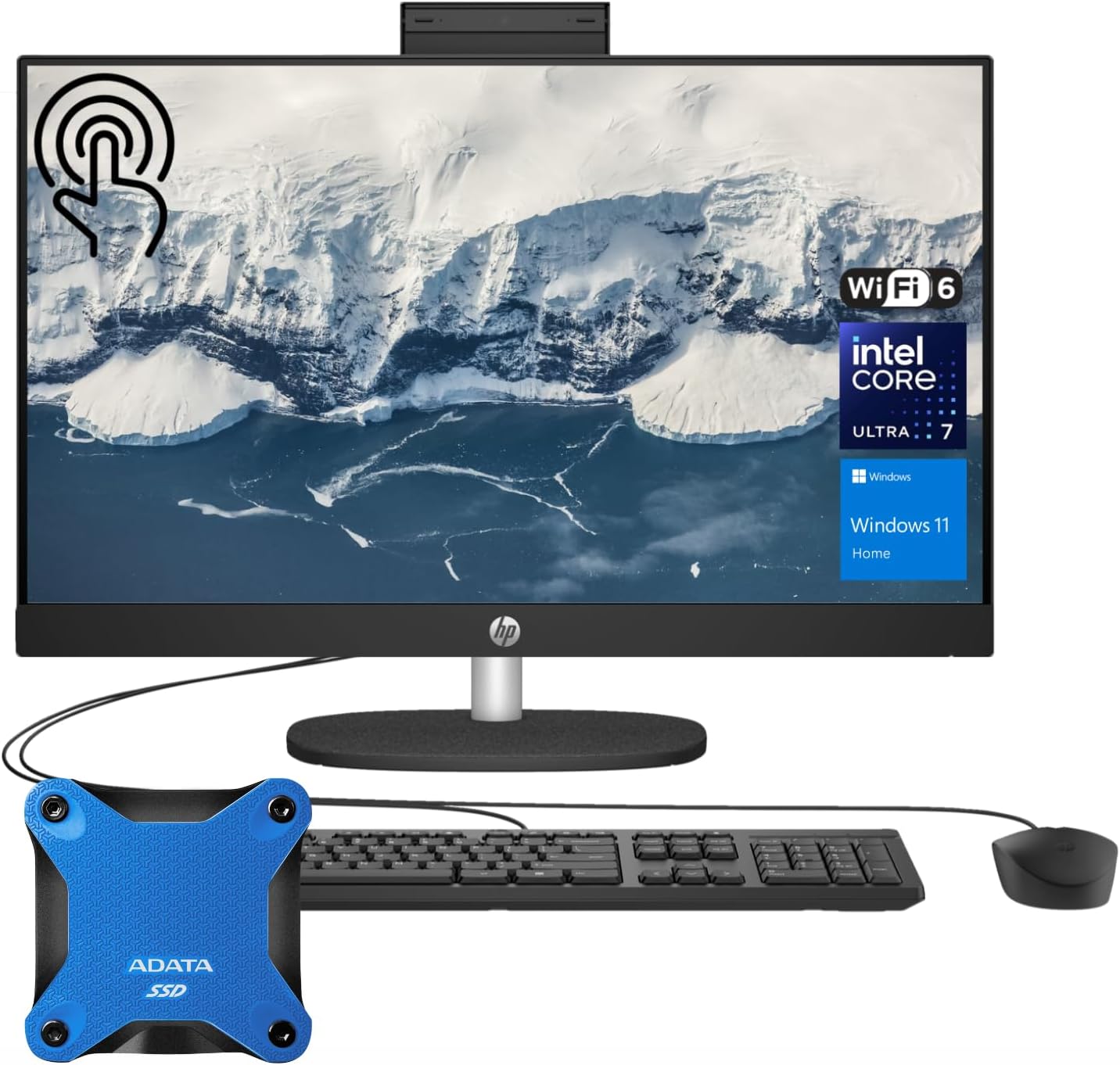 HP 24 Ultra 7 AI All-in-One Desktop - Powerful Performance