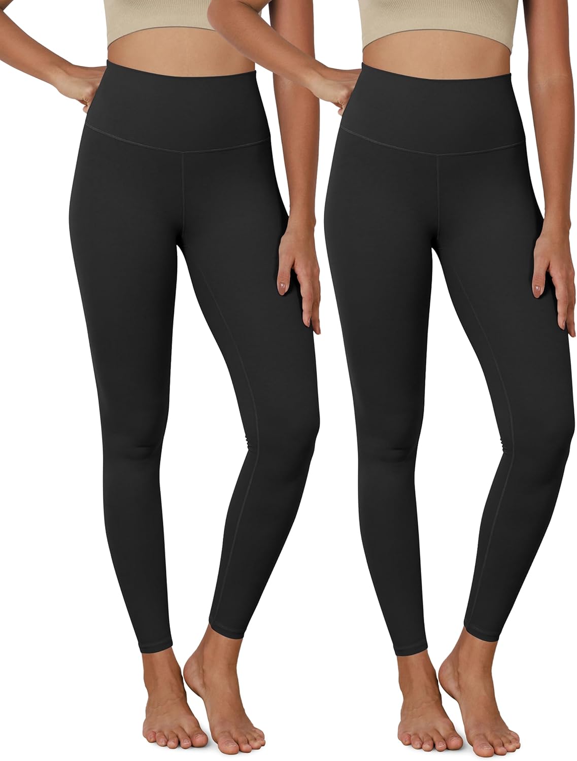 High Waist Buttery Soft Yoga Leggings for Women - 2-Pack Set
