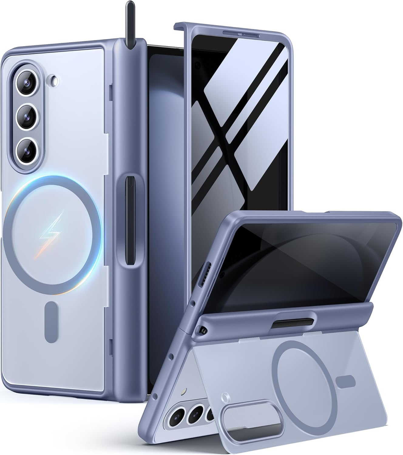 MOBOSI Galaxy Z Fold 5 Case with Kickstand & Hinge Protection