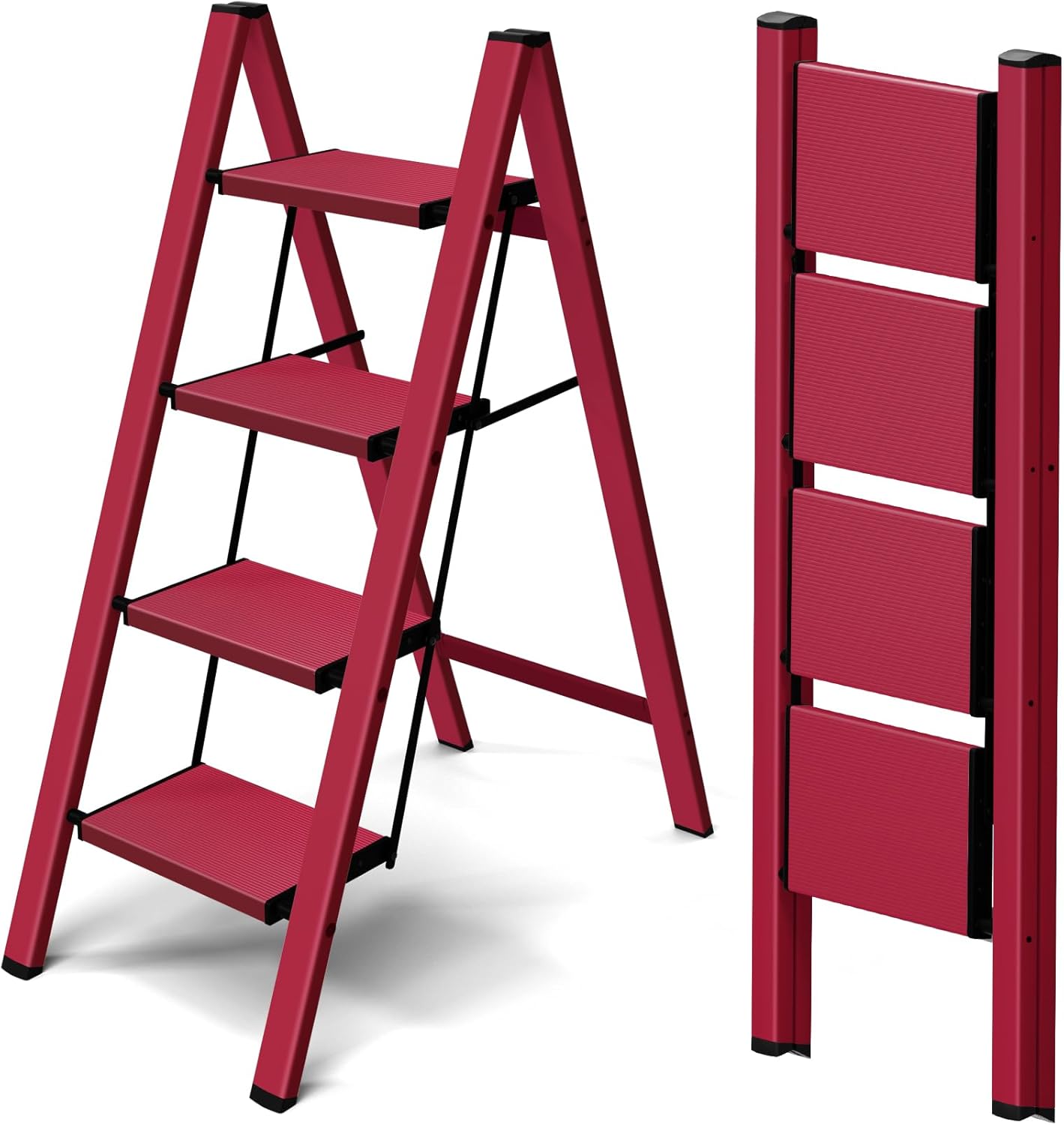 Taranta 4 Step Ladder - Lightweight Folding Stool for Home Use