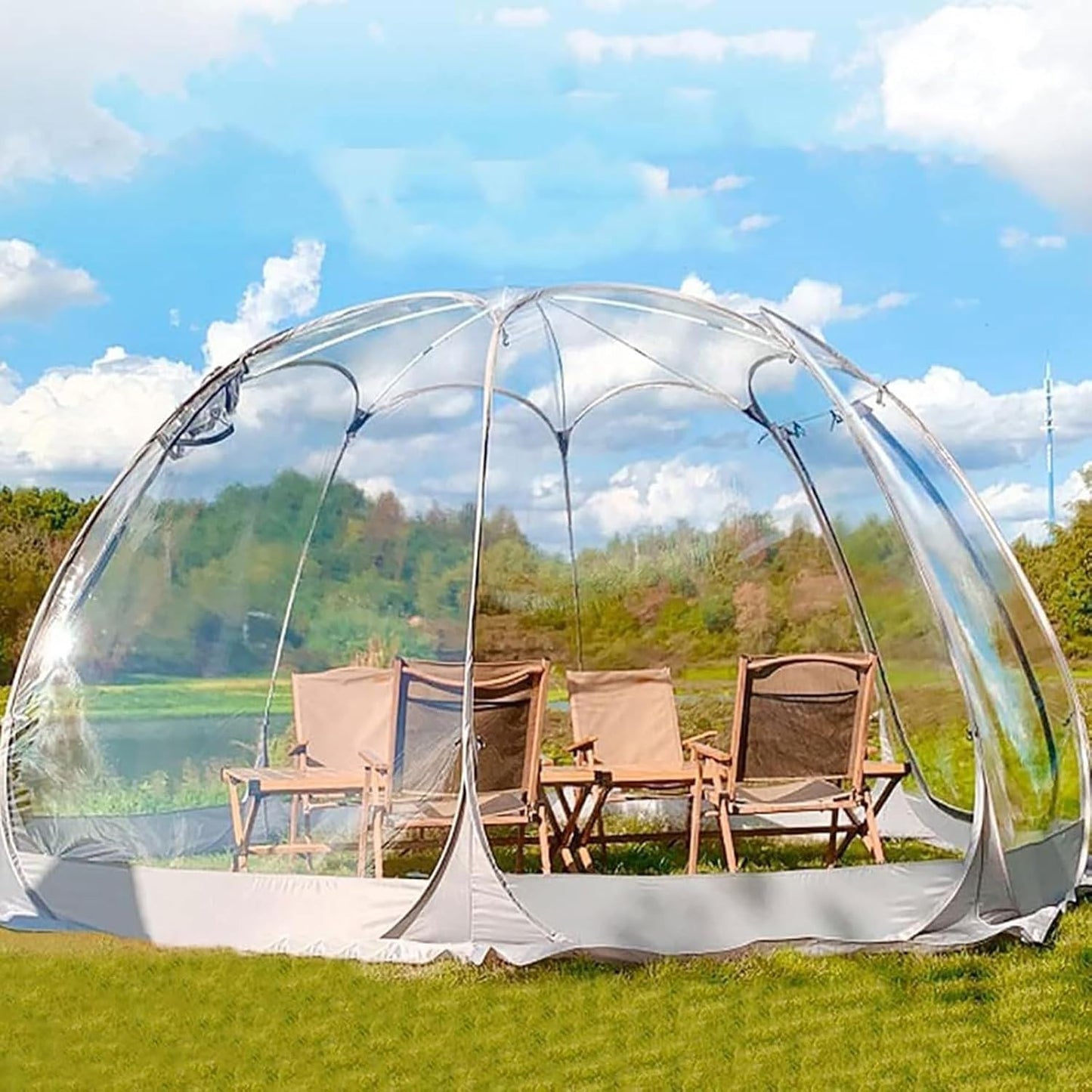 11.5FT Clear Bubble Tent, Weatherproof Geodesic Shelter -GHRERTX