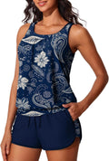 Summer Mae Blouson Tankini Two Piece - Tummy Control Modest Fit Shoes