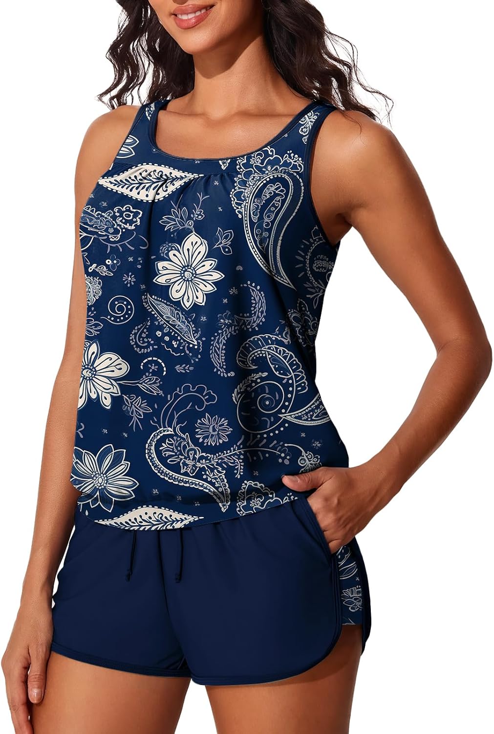 Summer Mae Blouson Women's Tankini Swimsuits for Comfort