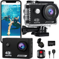 Action Camera 4K30fps with 64G SD Card - Stable Waterproof 4K Sports