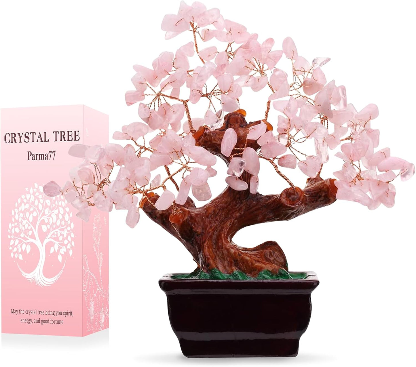 Rose Quartz Money Tree: Wealth & Luck Decor