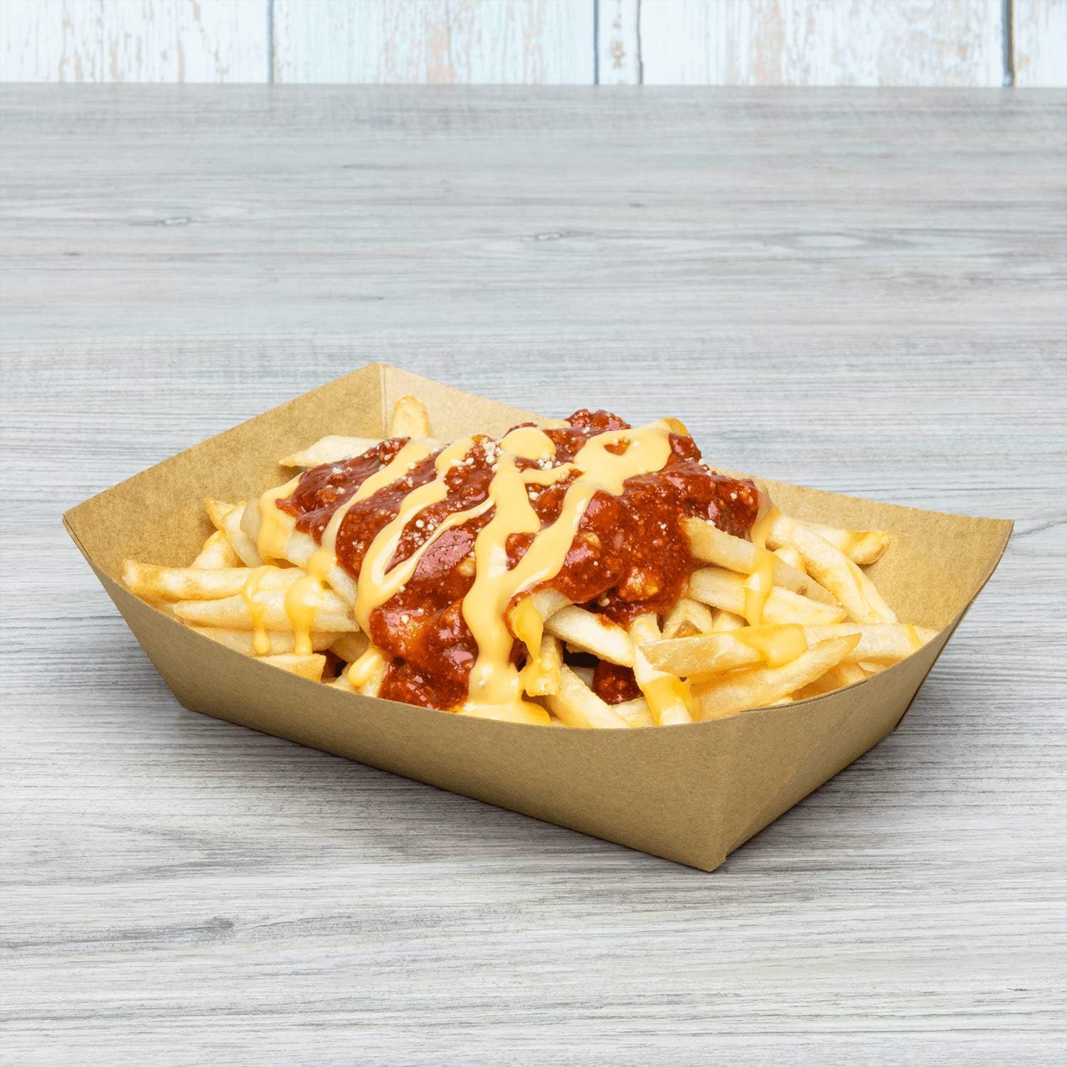 Karat FP-FT250K Kraft Paper Food Serving Tray for Appetizers