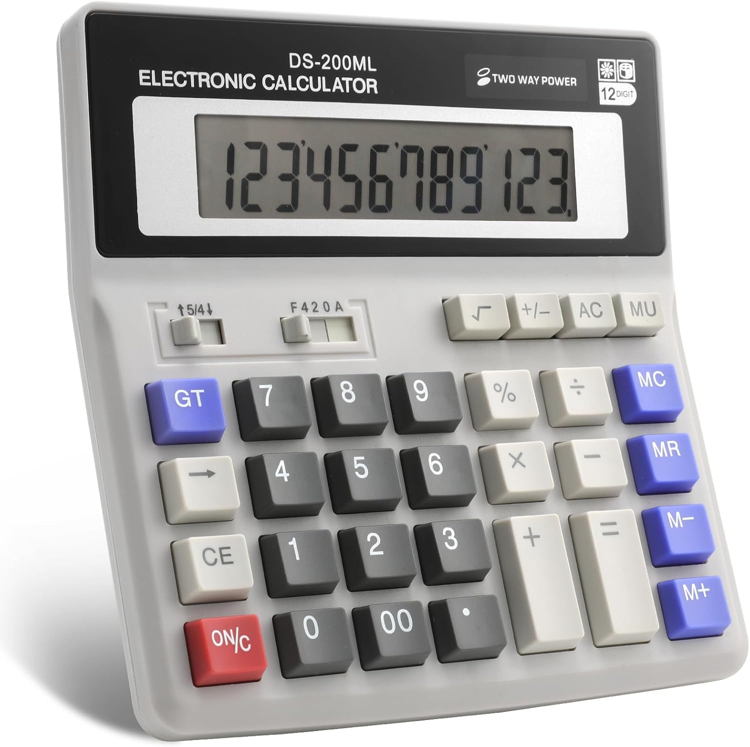 12-Digit Big Number Desktop Calculator - Easy Viewing & Typing