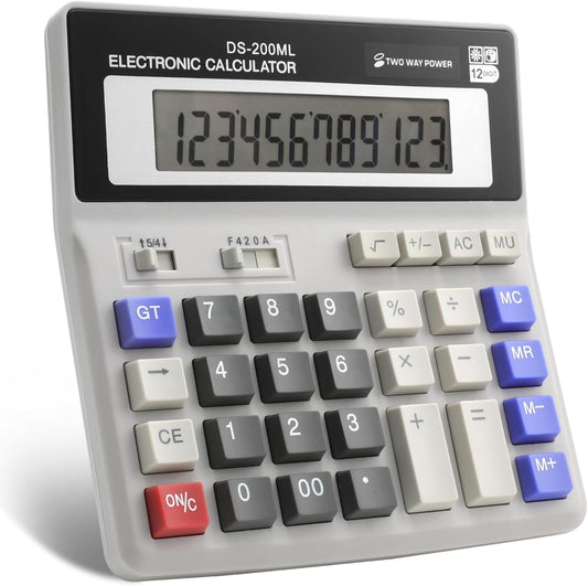 12-Digit Big Number Desktop Calculator - Easy Viewing & Typing