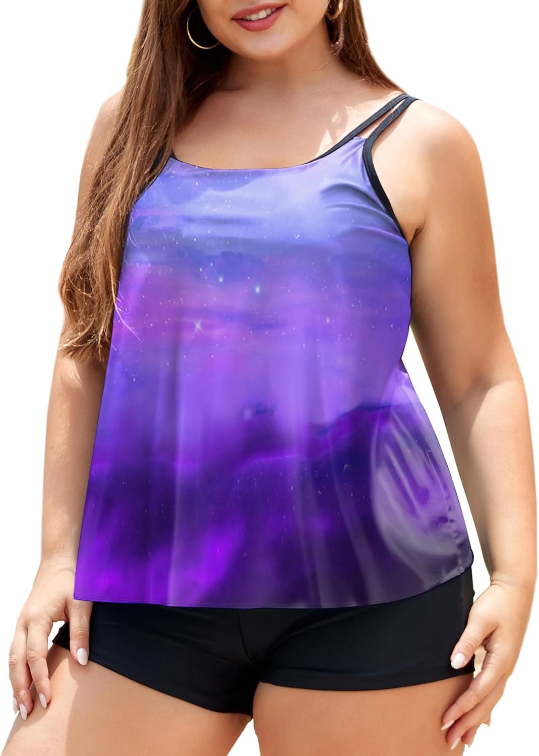 LALAGEN Womens Plus Size Tankini Swimsuit for Stylish Comfort
