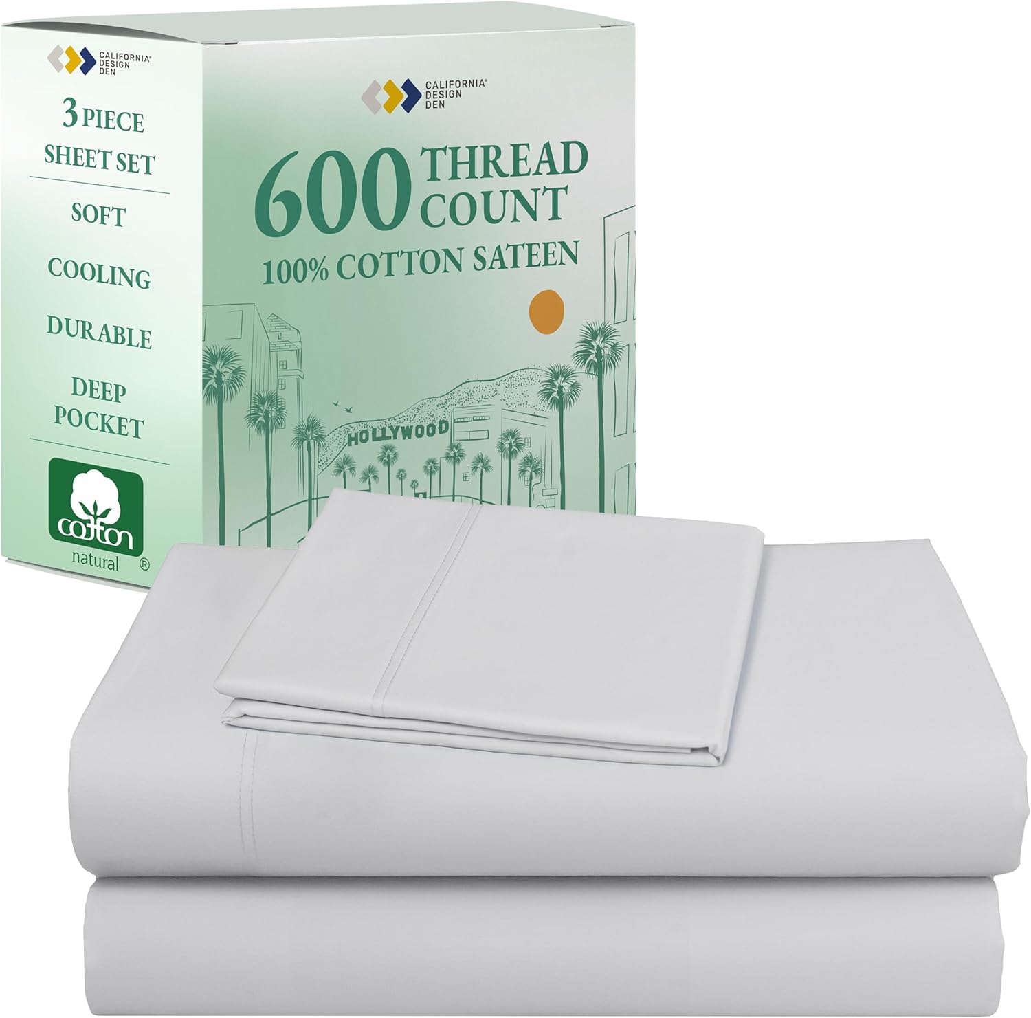 California Design Den Twin XL Bed Sheets Set for Luxury Comfort
