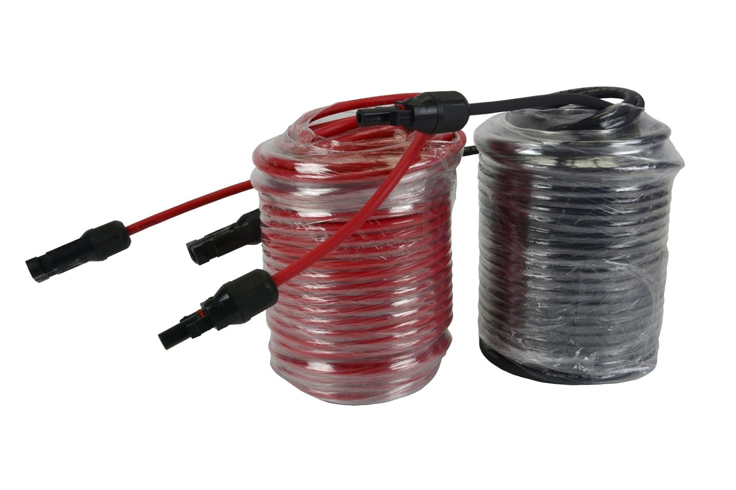 TEMCo 100ft Red + 100ft Black 10 AWG Solar Panel Extension Cable