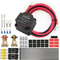 Battery Isolator 12V with 16.4ft 7AWG Cable Kit - Smart 140A Split