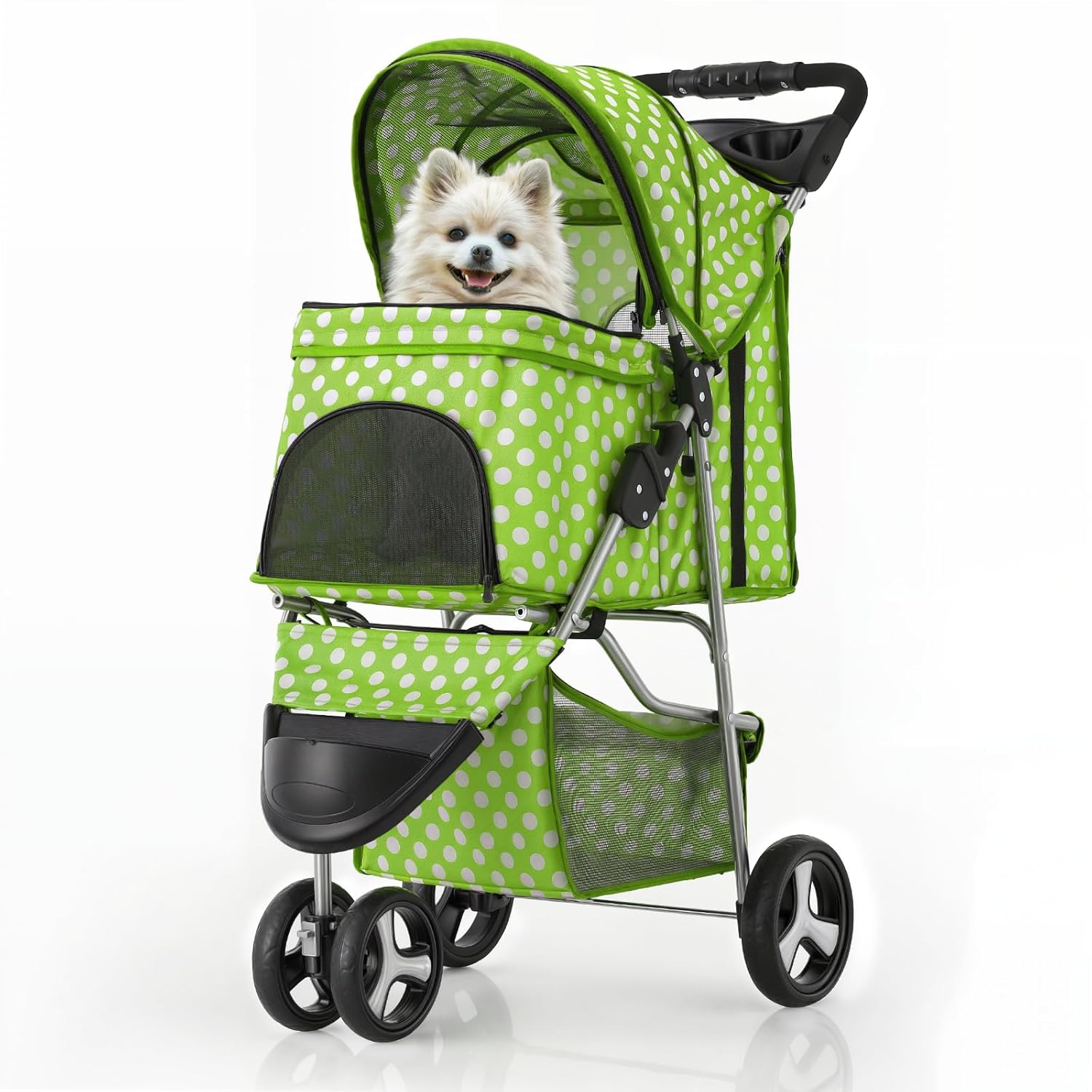 MoNiBloom 3 Wheels Pet Dog Cat Stroller for Small Medium Pets