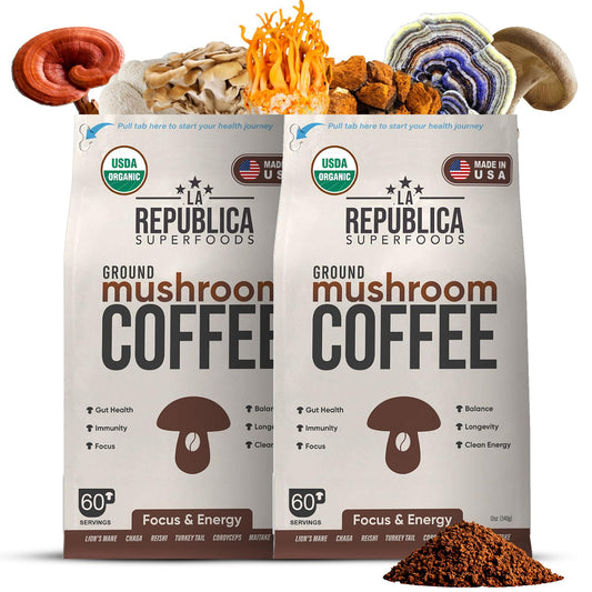 Organic Superfood Mushroom Coffee Blend - 120 Servings