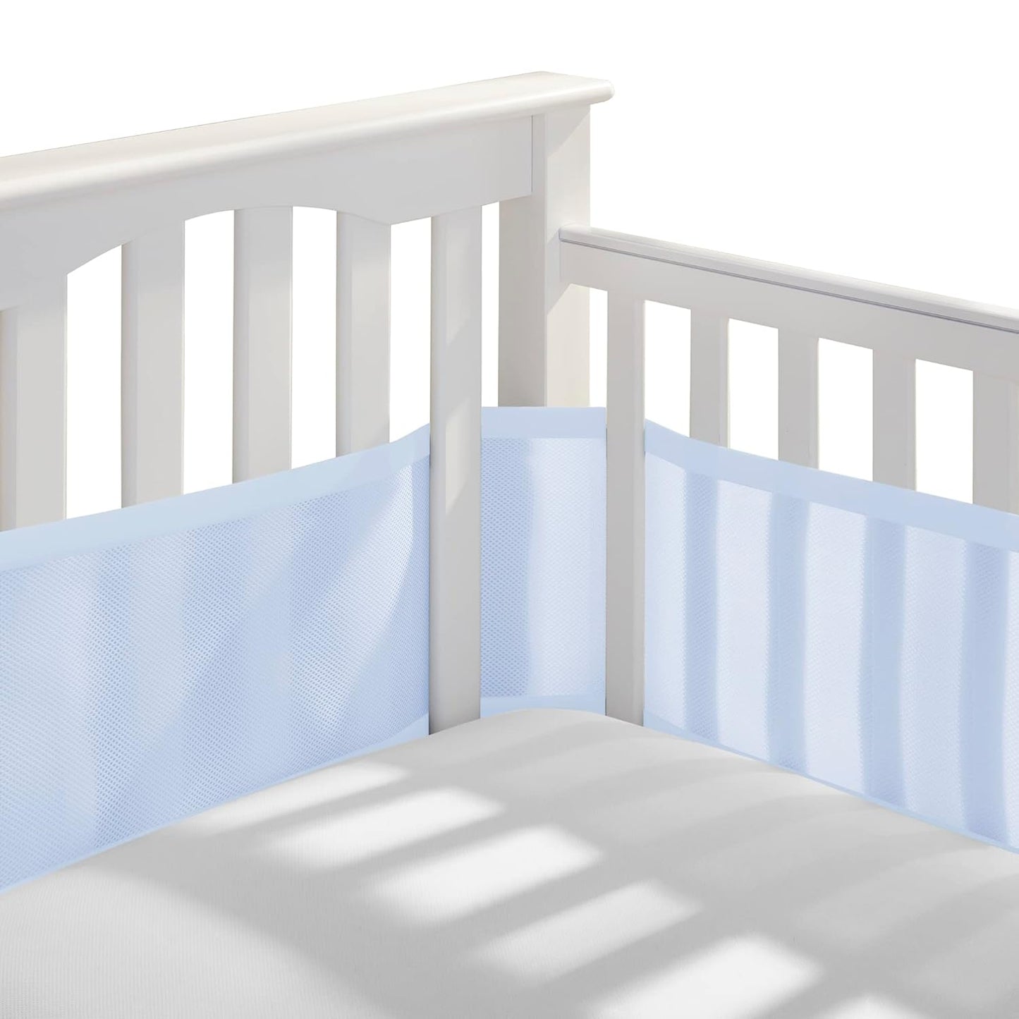 Breathable Mesh Liner for Full-Size Cribs - Light Blue