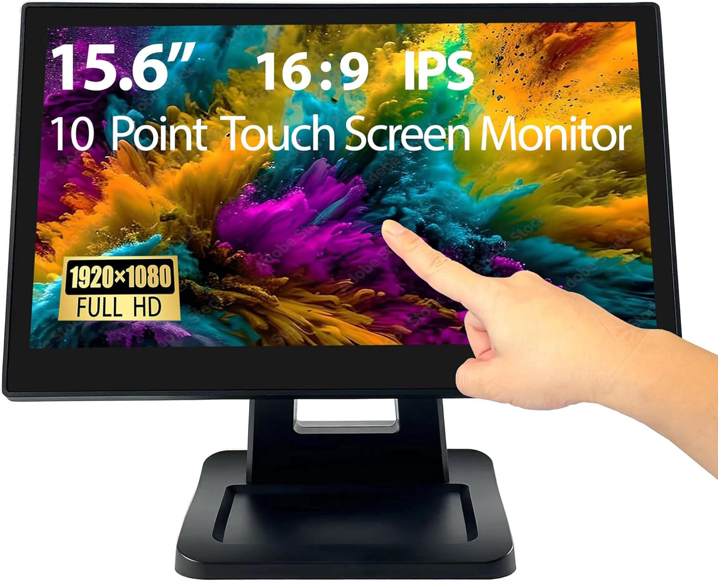 15.6 Inch Touchscreen POS Monitor with FHD 1080p Resolution