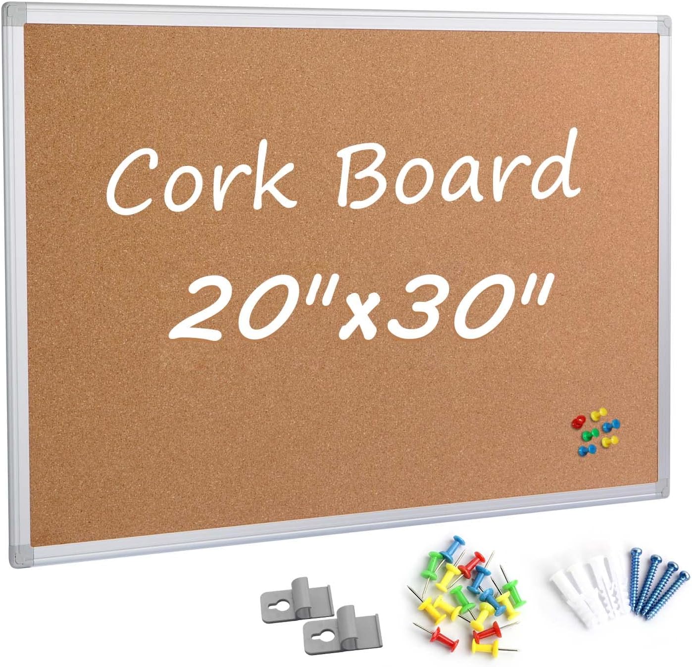 Board2by Cork Board Bulletin Board for Home and Office Use