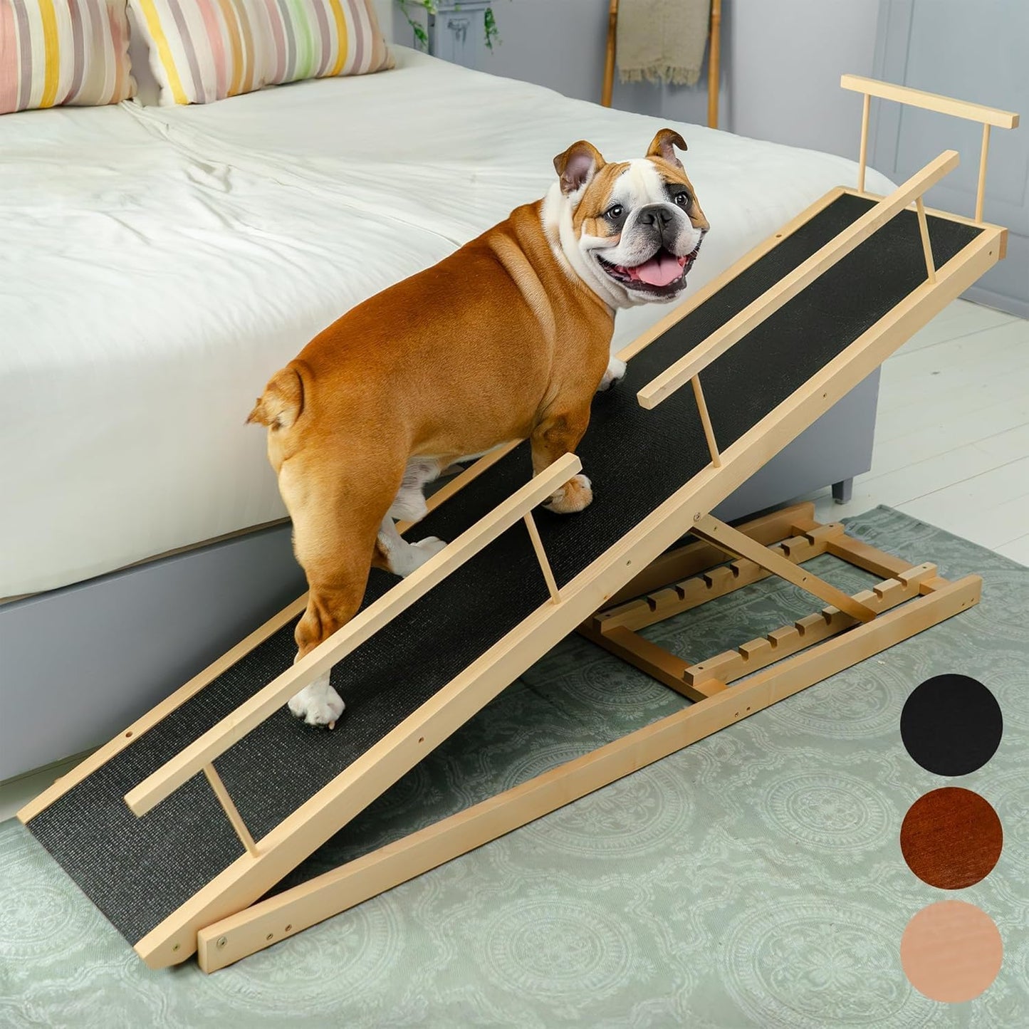 Dog Ramp for Bed - Birchwood Adjustable Ramp for High Beds