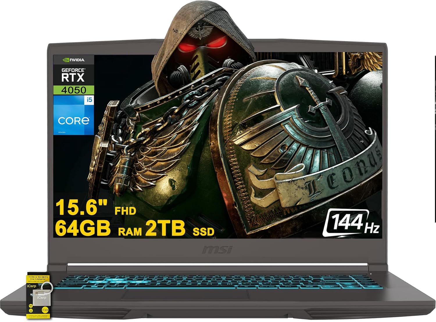 MSI Thin 15 Gaming Laptop with 64GB RAM and 2TB SSD