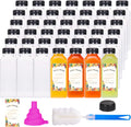 Moretoes 64pcs 12oz Plastic Juice Bottles with Caps - Reusable Drink