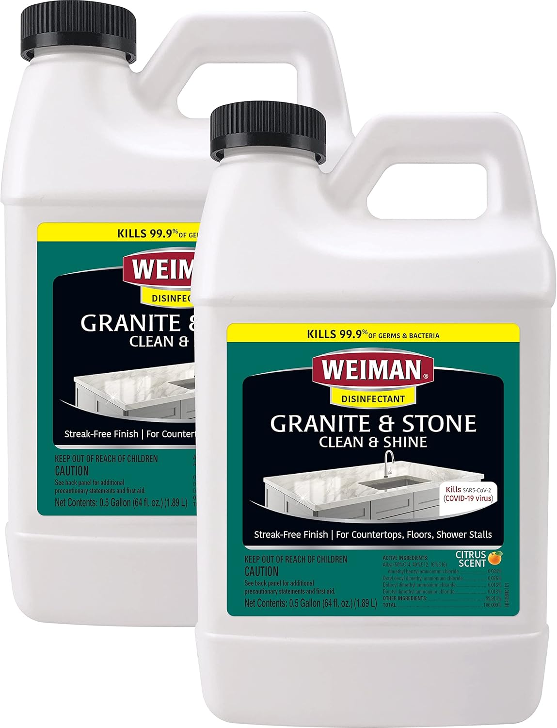Weiman Disinfecting Granite Cleaner and Polish for Safe Shine