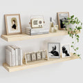 Vivelove Natural Wood Floating Shelves for Stylish Home Decor