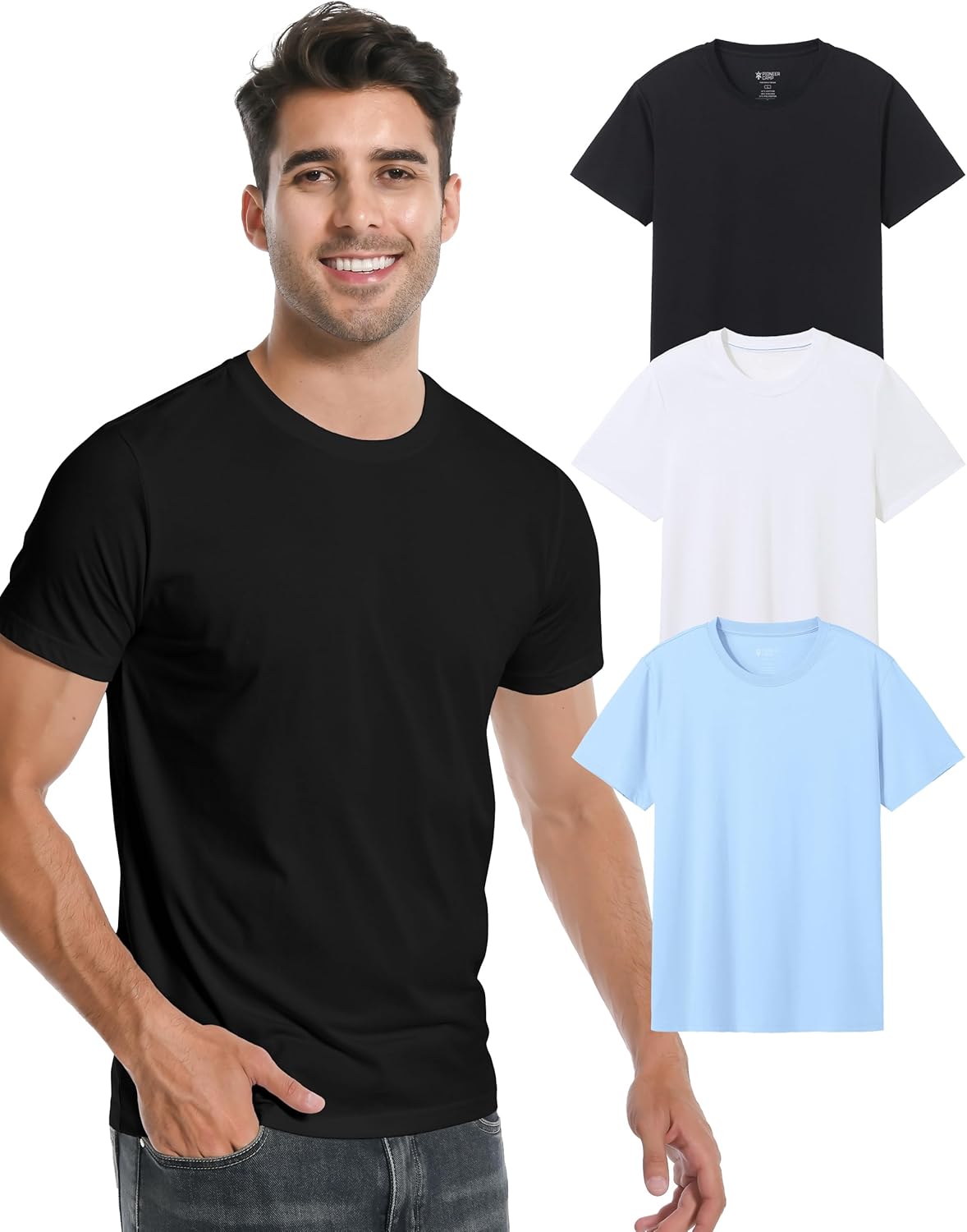 Pioneer Camp Mens Bamboo Viscose T Shirt Ultra Soft Casual Tee
