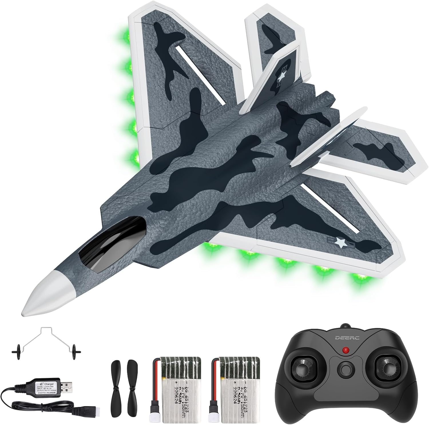 DEERC RC Plane Remote Control Eagle Plane for Beginners Fun