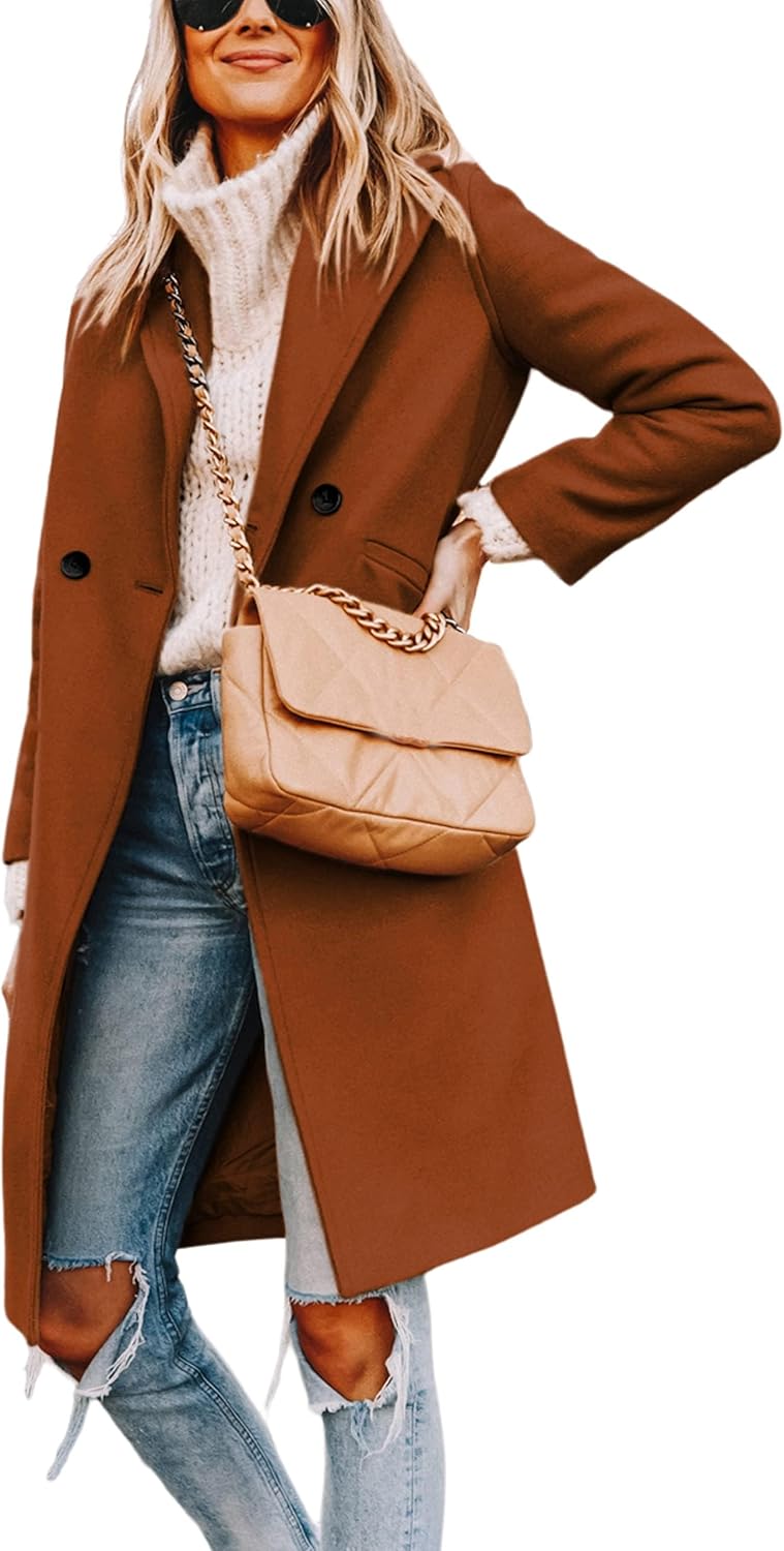 Hooever Women's Winter Wool Coat for Casual Elegance and Warmth