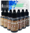 Brown Alcohol Inks Set Shades of Brown 7-Pack - Woodgrain & Tumbler