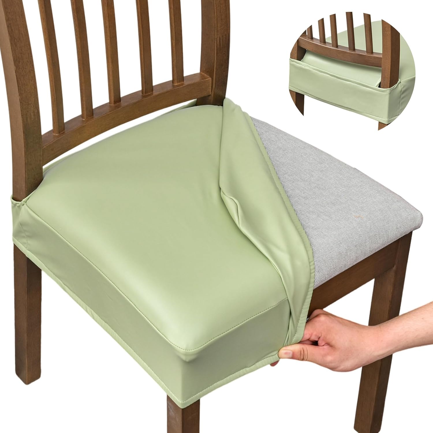 NILUOH Waterproof Seat Covers for Dining Chairs - Set of 6