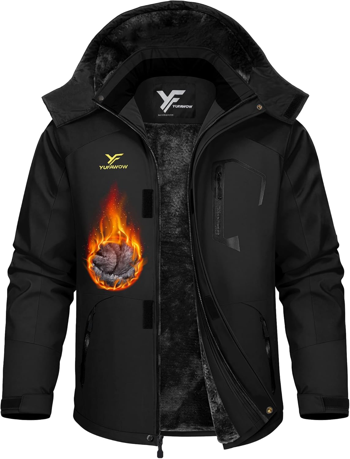 Men Winter Jacket Work Coat Waterproof Windbreaker Heavy Softshell