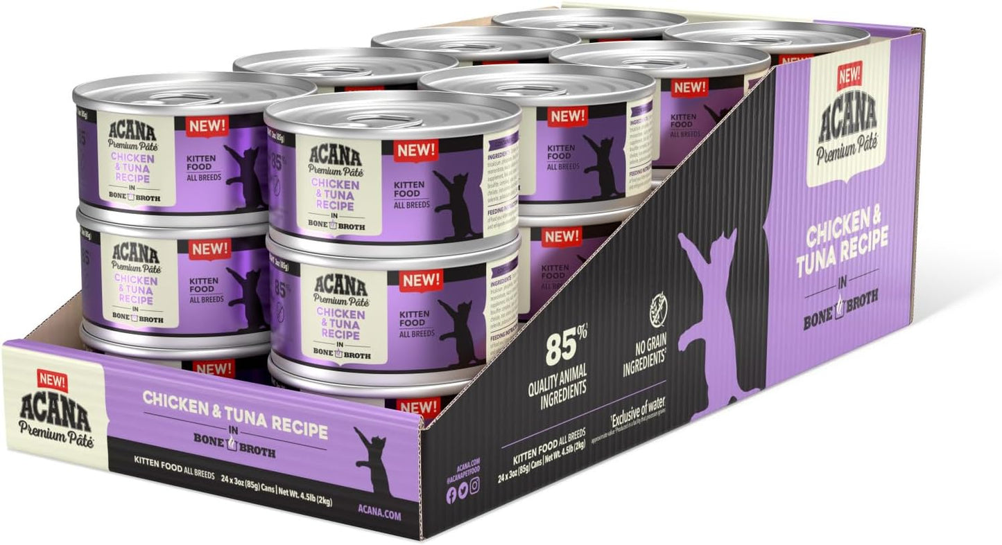 ACANA Premium Pate Kitten Wet Cat Food with Chicken and Tuna