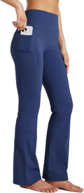 Women's Fleece Lined Yoga Bootcut Pants - High Waisted Thermal Fit