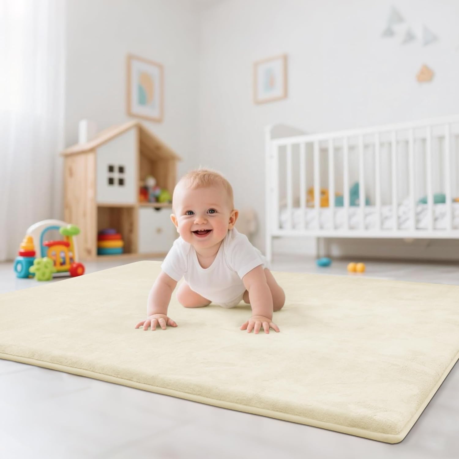 ACOMOPACK Baby Play Mat 59x71 in Soft Velvet for Kids