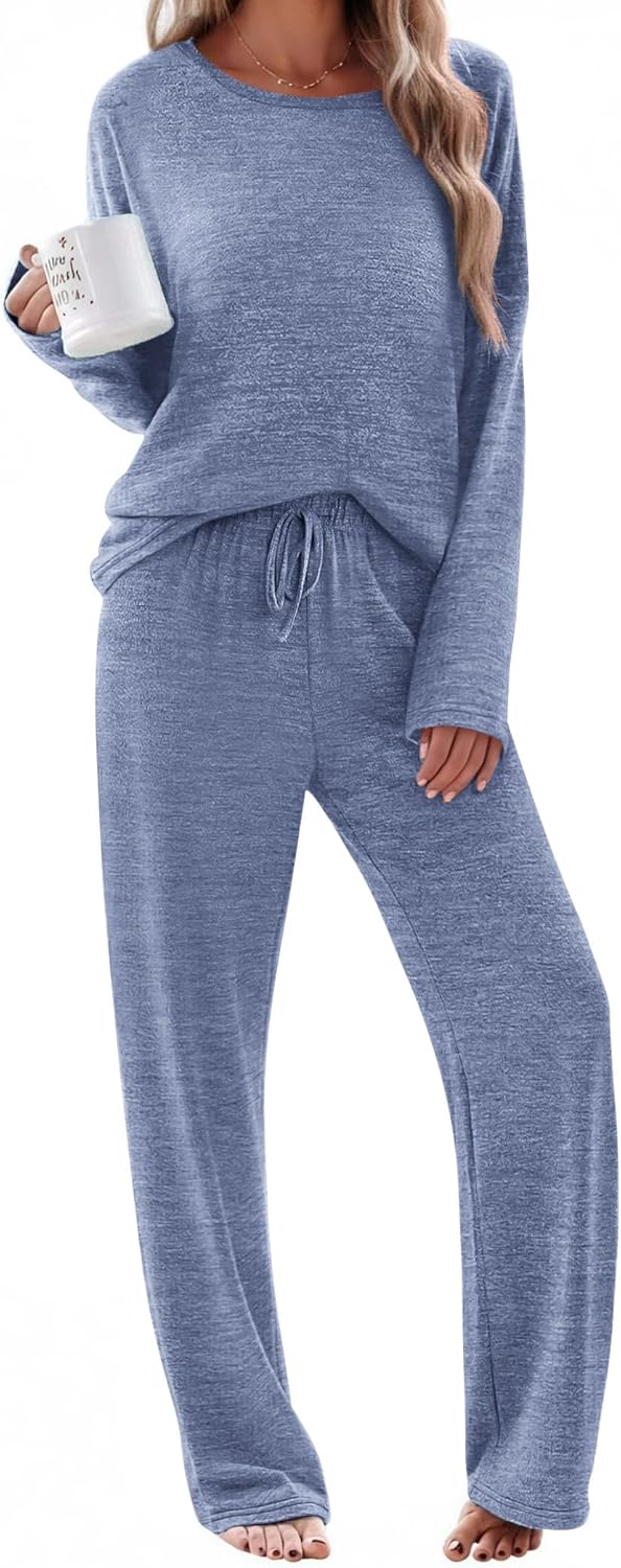 Ekouaer Pajama Set for Women: Cozy Long Sleeve Sleepwear