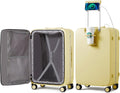 mixi Checked Luggage with Cup Holder and Charger, 24 Inch