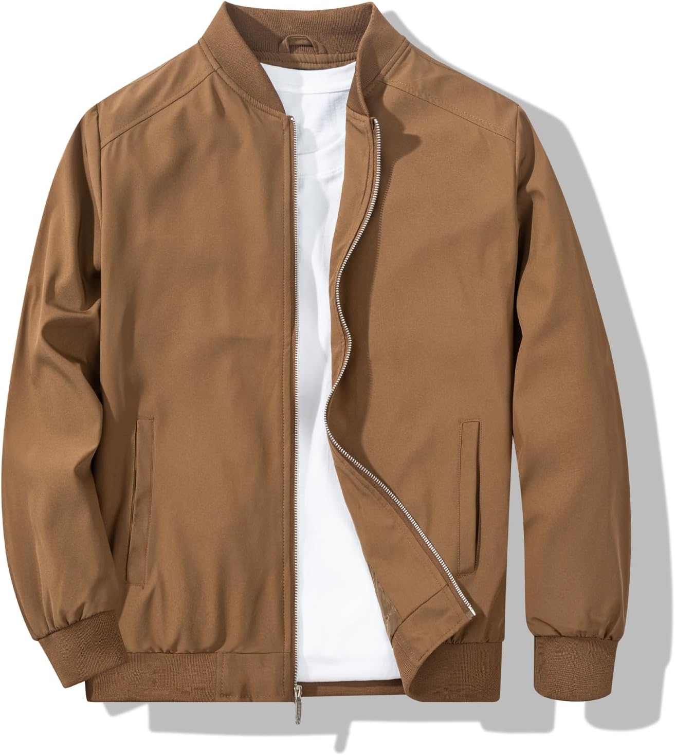 Men's Bomber Jacket Lightweight Windbreaker for Spring and Fall