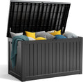 180 Gallon Resin Deck Box - Large Lockable Outdoor Storage