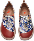Women's Floral Art Slip-On Canvas Sneakers - Hand-Painted Style