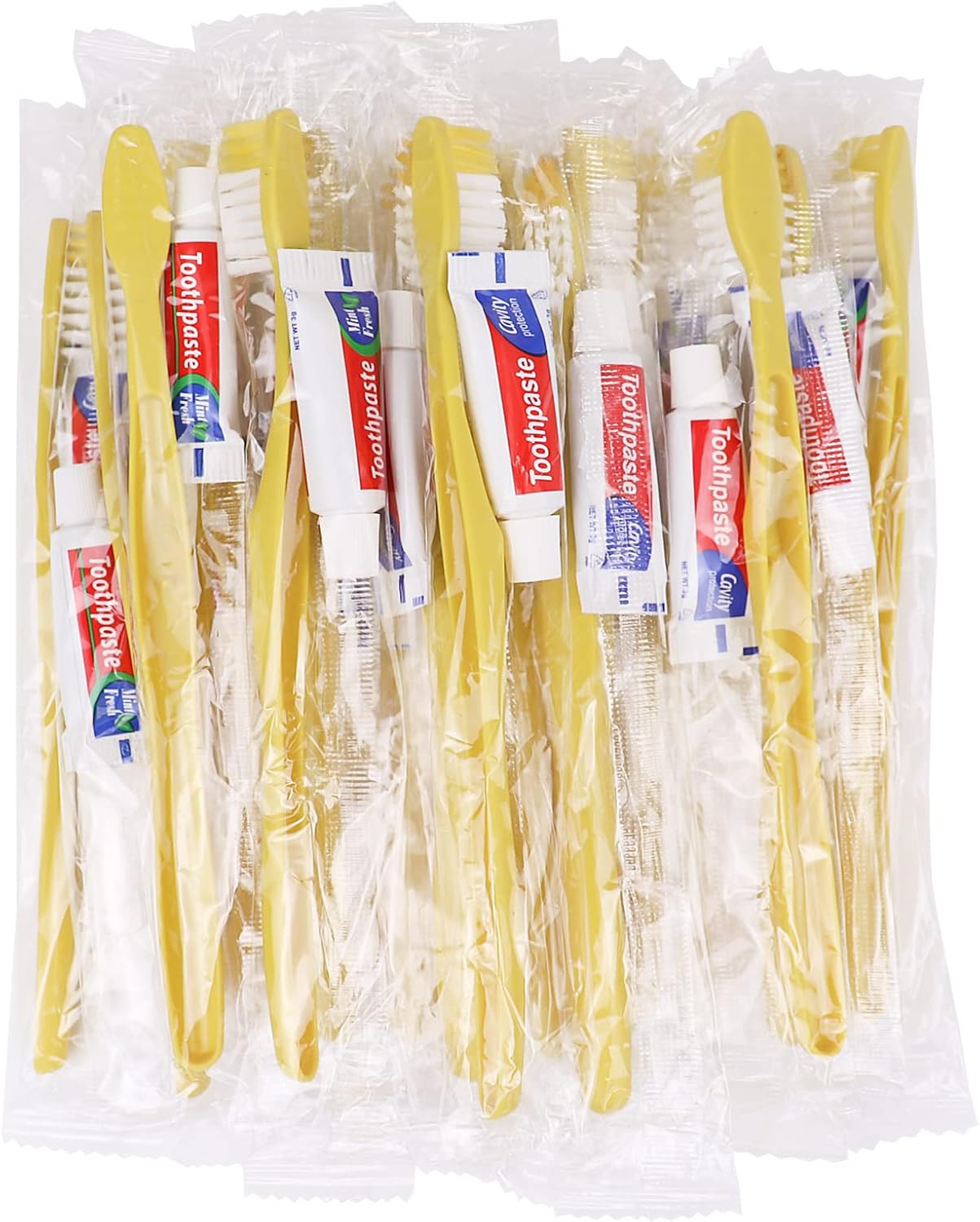 Disposable Toothbrushes with Toothpaste for Travel and Charity