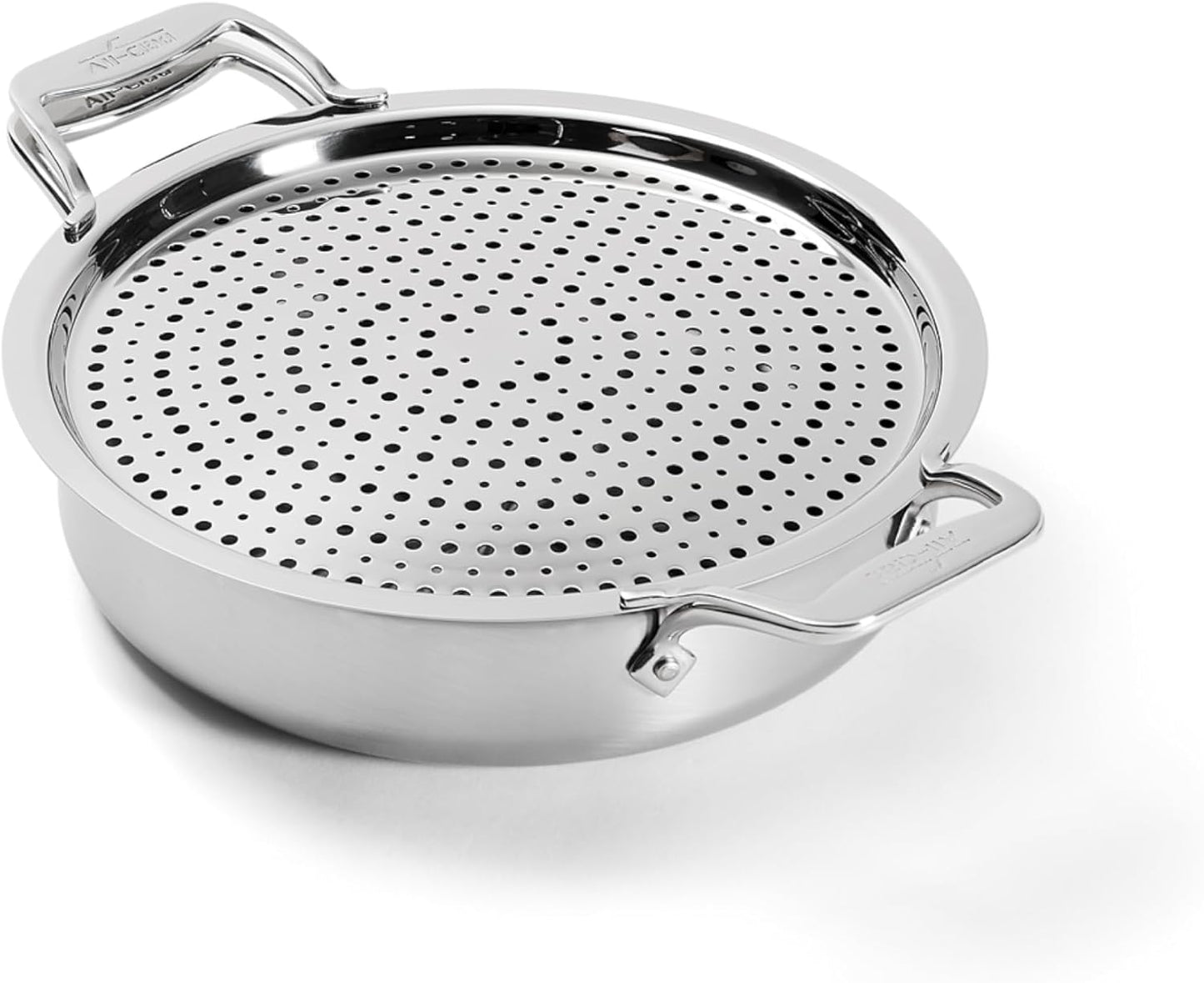All-Clad D5 4-Quart Sauteuse with Strain & Splatter Guard