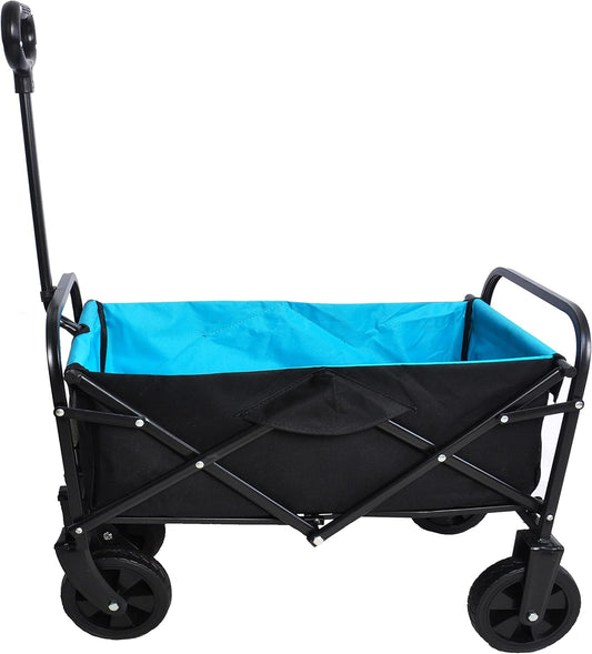 Instant-Setup Folding Station Wagon: Blue/Black