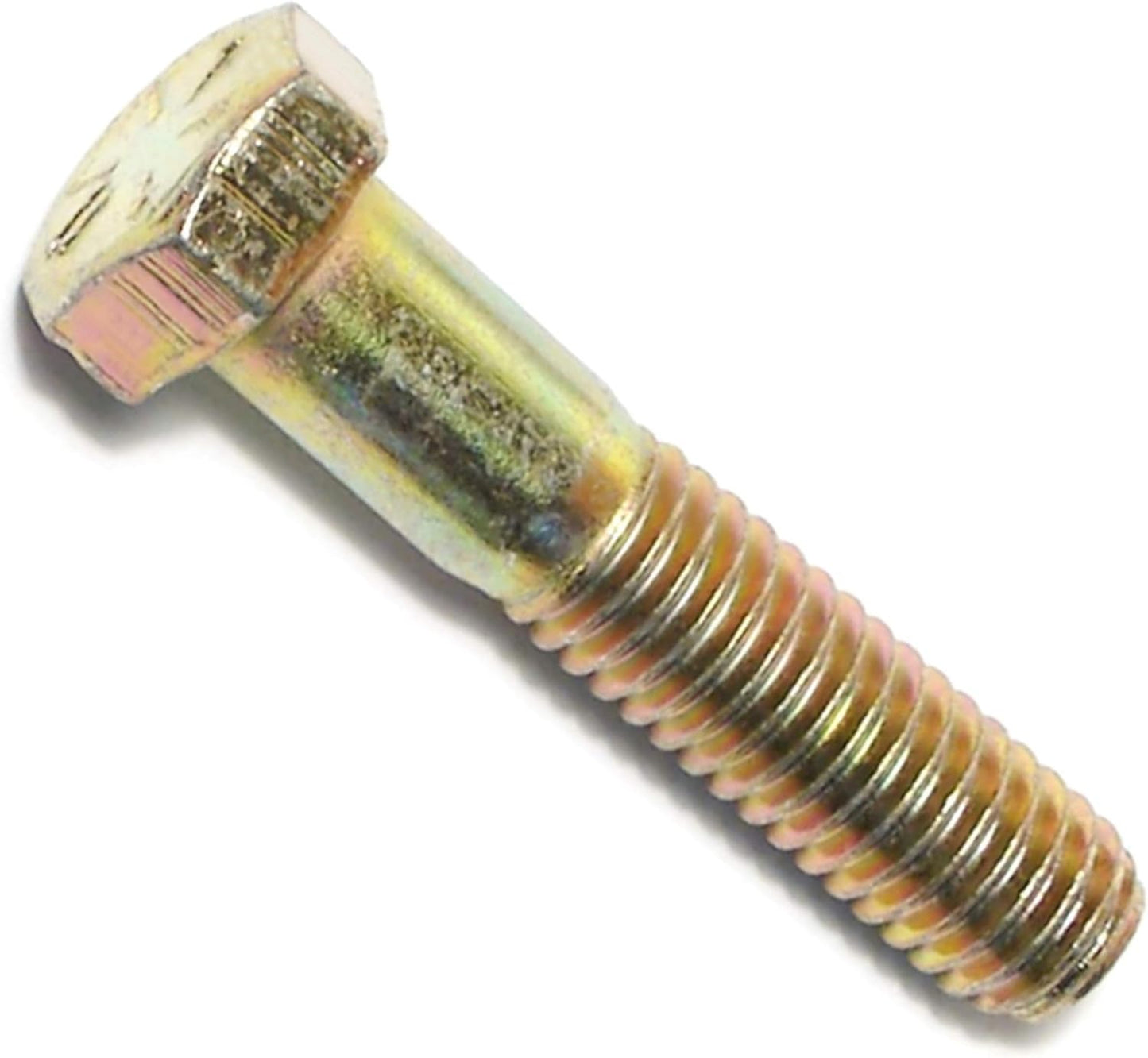 Grade 8 Coarse Hex Cap Screws 3/8-16 x 1-3/4 Yellow Zinc