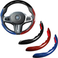Carbon Fiber Steering Wheel Cover 3pcs Set 15in - Protective Carbon
