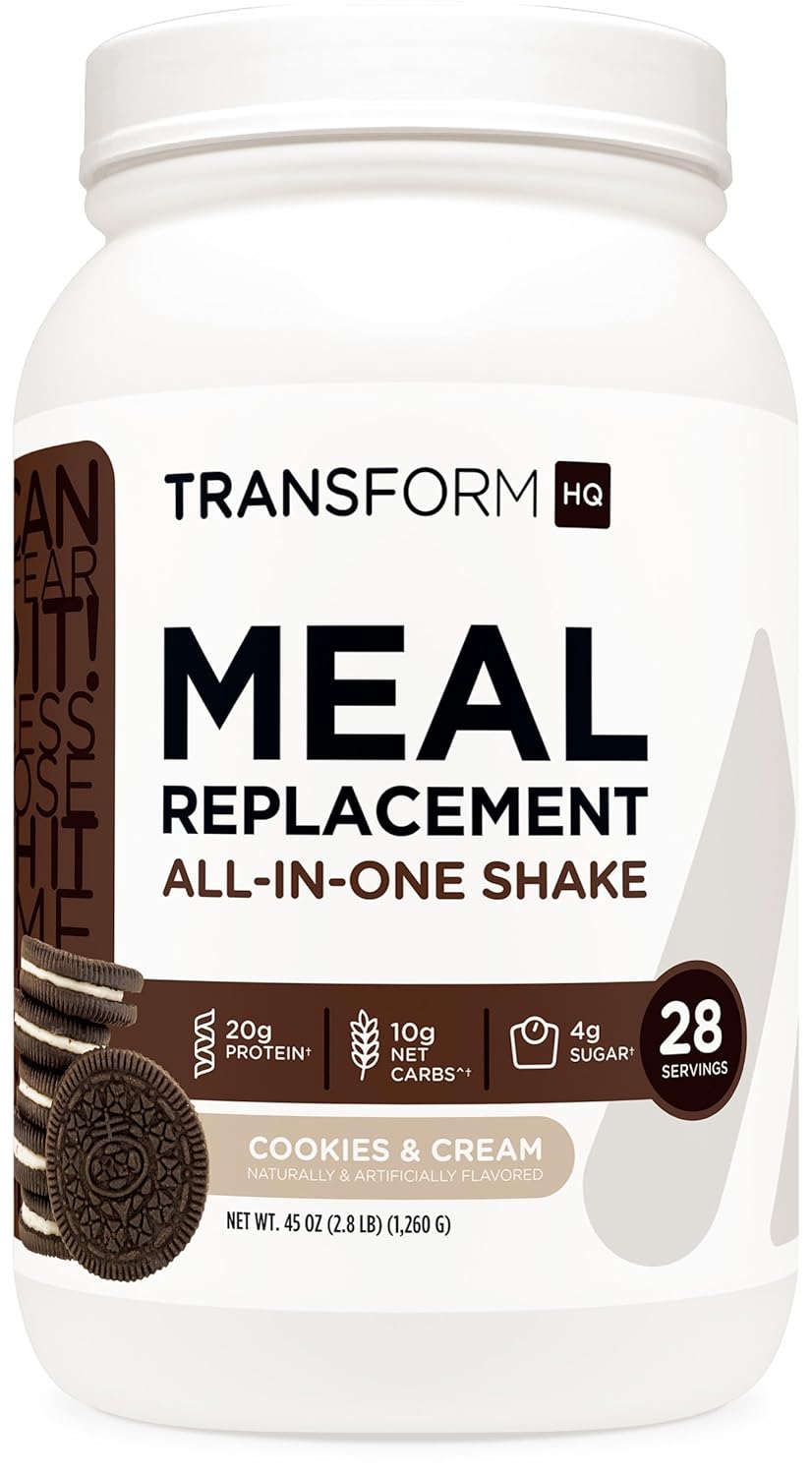 TransformHQ Meal Replacement Shake Powder - Cookies & Cream Flavor